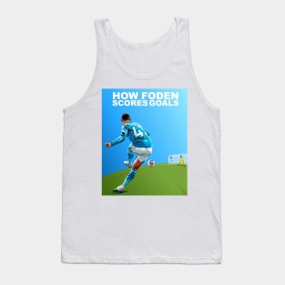 The Art of Foden: Illustrating Phil Foden's Goal-Scoring Mastery Tank Top